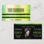 Moderne, heldere, groene, professionele nagels visitekaartje (Voorkant / Achterkant)