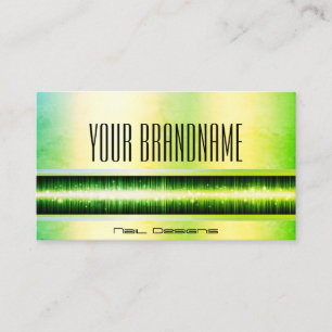 Moderne, heldere, groene, professionele nagels visitekaartje