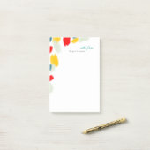 Moderne, heldere-inktgrens Opmerking van ontwerp Post-it® Notes (Op bureau)