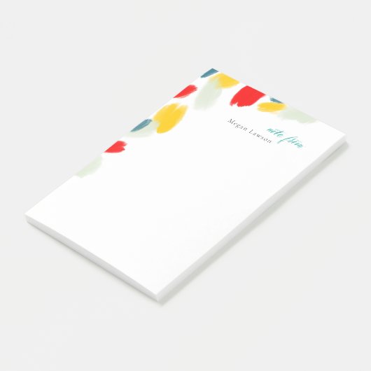 Moderne, heldere-inktgrens Opmerking van ontwerp Post-it® Notes (Schuin)