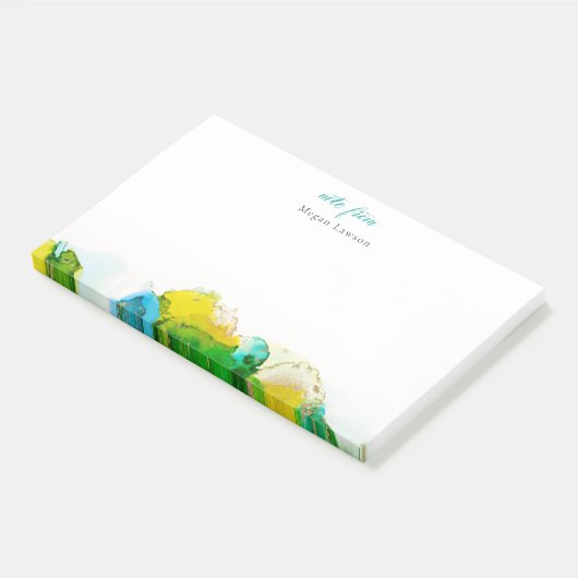 Moderne, heldere-inktgrens Opmerking van ontwerp Post-it® Notes (Schuin)