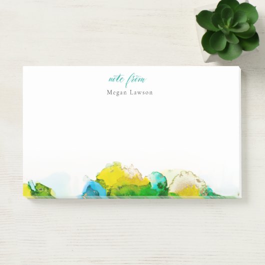 Moderne, heldere-inktgrens Opmerking van ontwerp Post-it® Notes (Kantoor)