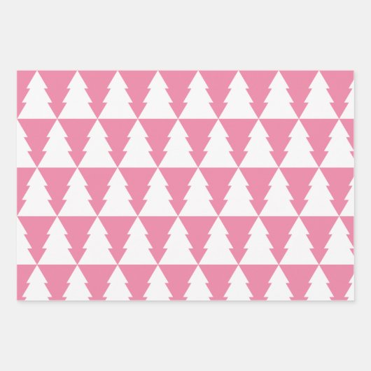 Moderne heldere kerstbomen inpakpapier vel (Voorkant 3)