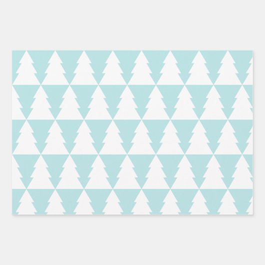 Moderne heldere kerstbomen inpakpapier vel (Voorkant 2)