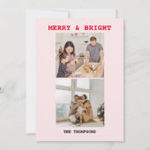 Moderne heldere kerstkaarten feestdagenkaart (Voorkant)