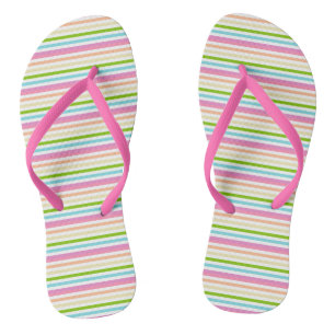 Moderne, heldere kleuren roze rood geel blauw groe teenslippers