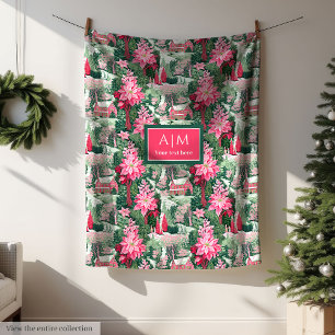 Moderne heldere kleuren waterverf preppy feestelij fleece deken