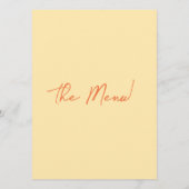 Moderne Heldere Kleurrijke Hand Getrokken Retro Br Menu (Achterkant)