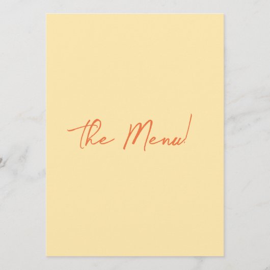 Moderne Heldere Kleurrijke Hand Getrokken Retro Br Menu (Achterkant)