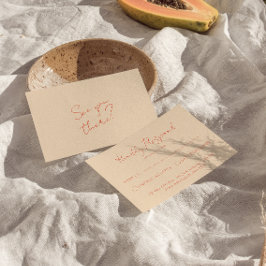 Moderne heldere kleurrijke retro grillige bruiloft RSVP kaartje