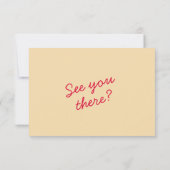 Moderne Heldere Kleurrijke Retro Leuke Funky Bruil RSVP Kaartje (Achterkant)