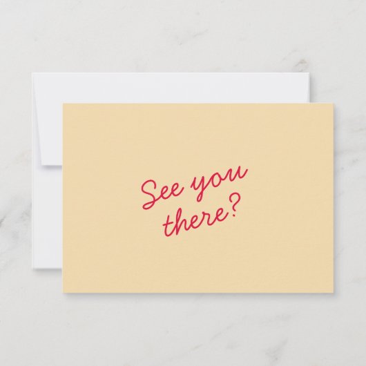 Moderne Heldere Kleurrijke Retro Leuke Funky Bruil RSVP Kaartje (Achterkant)