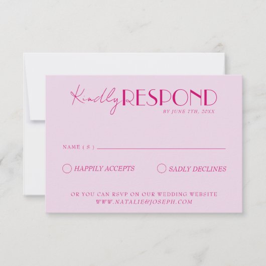 Moderne Heldere Kleurrijke Retro Leuke Funky Bruil RSVP Kaartje (Voorkant)