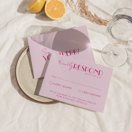 Moderne Heldere Kleurrijke Retro Leuke Funky Bruil RSVP Kaartje