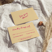 Moderne Heldere Kleurrijke Retro Leuke Funky Bruil RSVP Kaartje