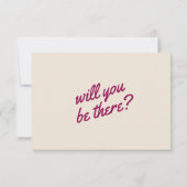 Moderne Heldere Kleurrijke Retro Leuke Whimsical B RSVP Kaartje (Achterkant)