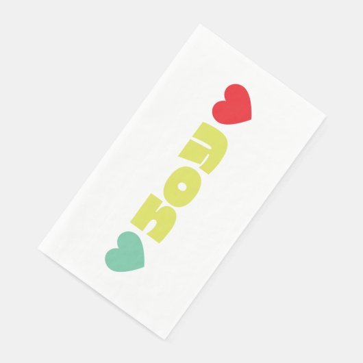 MODERNE heldere kleurrijke VREUGDE | Kerstvakantie Servet (Hoek)