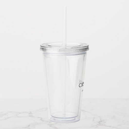 Moderne heldere minimale getuige van de bruid acryl drinkbeker (Rechts)