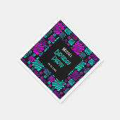 Moderne Heldere Neon Geometrische Patroon Verjaard Servet (Hoek)