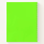 Moderne, heldere Neon Roze Groene Monogram Notitieboek (Achterkant)