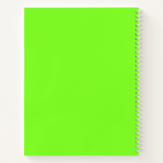 Moderne, heldere Neon Roze Groene Monogram Notitieboek (Achterkant)