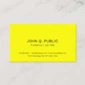 Moderne, heldere, Neon Yellow Sjabloon Visitekaartje (Voorkant)
