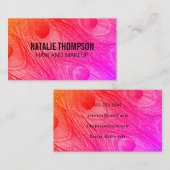 Moderne heldere pauwenveren visitekaartje (Voorkant / Achterkant)