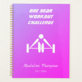 Moderne, heldere, praktische verloopwerkout paars planner (Voorkant)