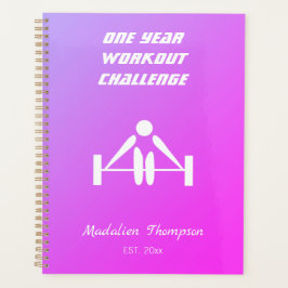 Moderne, heldere, praktische verloopwerkout paars planner