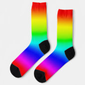 Moderne heldere regenbooggradiënt sokken (Links)