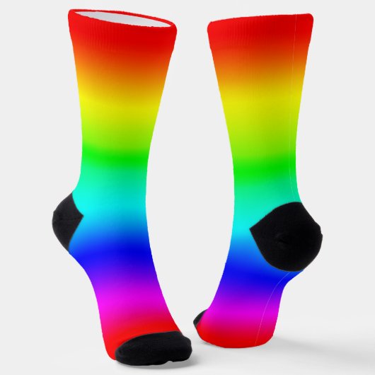 Moderne heldere regenbooggradiënt sokken (Gebogen)