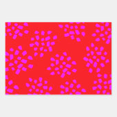 Moderne, heldere, roodroze kerst inpakpapier vel (Voorkant 3)