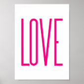 Moderne, heldere roze liefde poster (Voorkant)