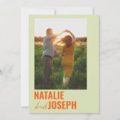 Moderne heldere traditionele kleurrijke foto bruil kaart (Achterkant)