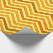 Moderne, heldere, trendy gouden gele chevron cadeaupapier (Hoek)