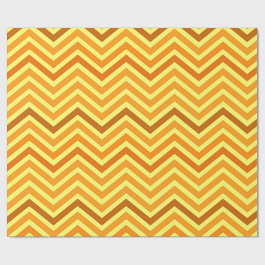 Moderne, heldere, trendy gouden gele chevron cadeaupapier (Vlak)