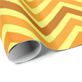 Moderne, heldere, trendy gouden gele chevron cadeaupapier (Rol Hoek)