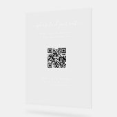 Moderne heldere trouw QR-code zitplaatskaart Acryl Bord (Hoek)