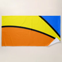 Moderne heldergeel Oranje blauw opwaartse curven