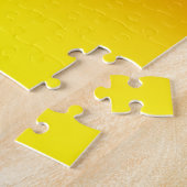 Moderne helderrode en gele ombre legpuzzel (Zijkant)