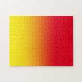 Moderne helderrode en gele ombre legpuzzel (Horizontaal)