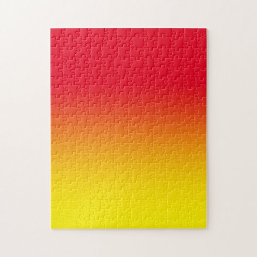 Moderne helderrode en gele ombre legpuzzel (Verticaal)