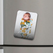 Moderne Hello Baby Pasgeboren Foto Elegant Schrift Magneet