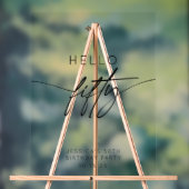 Moderne Hello Fifty 50ste verpartij Welcome Acryl Bord (Neutraal)
