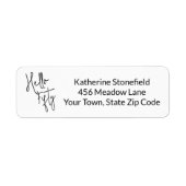 Moderne Hello Fifty Script 50e verjaardagsfeestje Etiket (Voorkant)