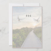 moderne hemel trap heilige huwelijksuitnodiging (Achterkant)