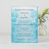 moderne hemel trap heilige huwelijksuitnodiging (Staand voorkant)