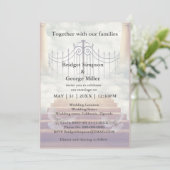 moderne hemel trap heilige huwelijksuitnodiging (Staand voorkant)