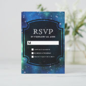 Moderne Hemelruimte Melkweg RSVP Kaartje (Staand voorkant)