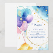 Moderne Hemelse Astro Verjaardag Kaart (Voorkant / Achterkant)